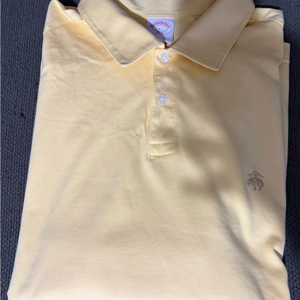 Brooks Brothers Pale Yellow Polo Shirt